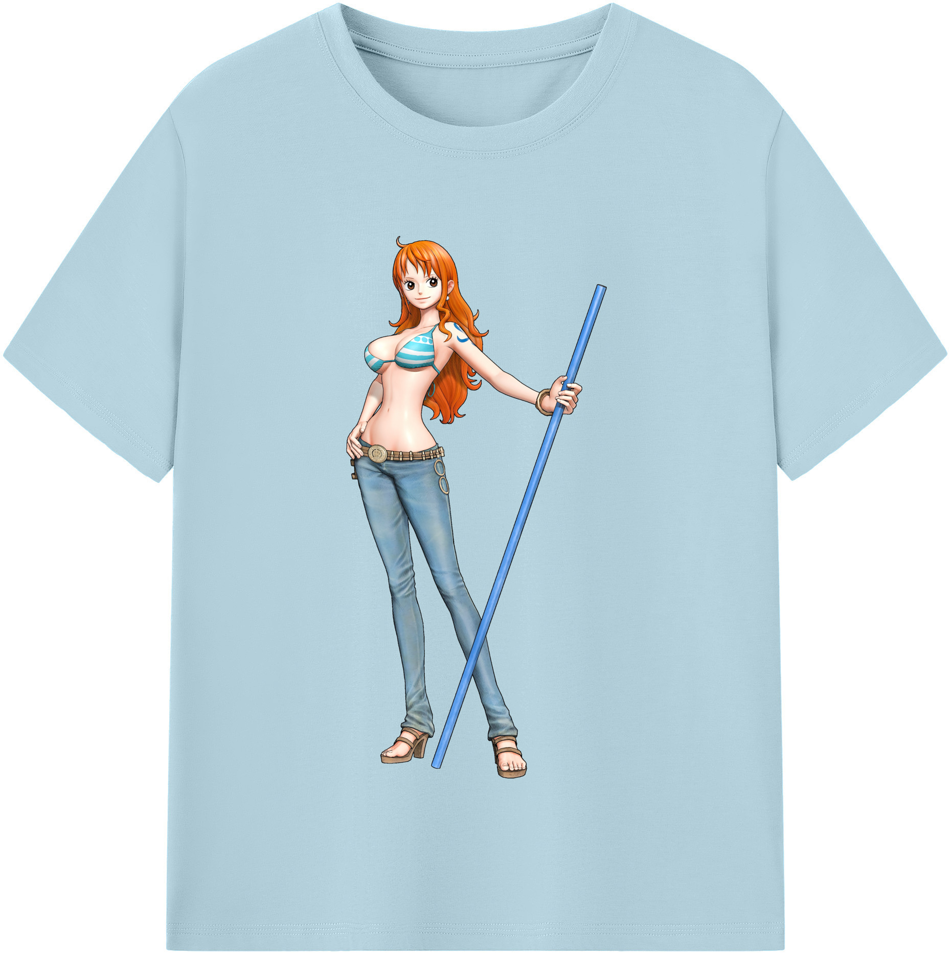 ワンピース ナミ ONE PIECE Nami 綿100％半袖Tシャツ（フロントプリント）